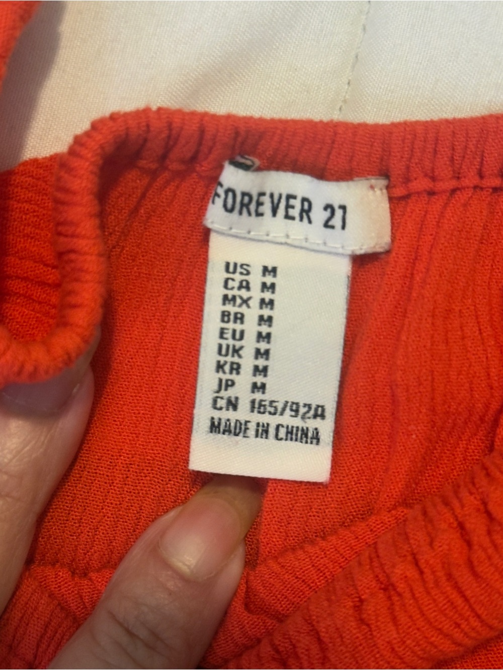 Women’s Off-Shoulder Ruffled Blouse - orange - Picture 2 of 2